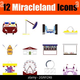 Miracleland Icon Set Stock Vector