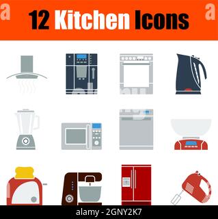 Kitchen Icon Set Stock Vector