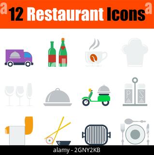 Restaurant Icon Set Stock Vector