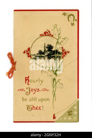Original Edwardian New Year's greetings card. Published by Davidson Brothers, London, printed in Germany circa 1910