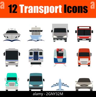 Transport Icon Set Stock Vector