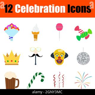 Celebration Icon Set Stock Vector