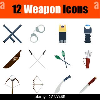 Weapon Icon Set Stock Vector