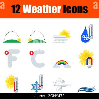 Weather Icon Set Stock Vector