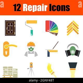 Repair Icon Set Stock Vector