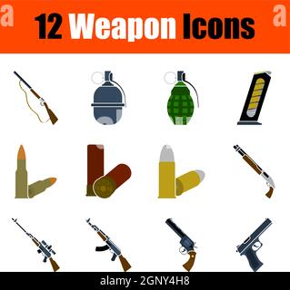 Weapon Icon Set Stock Vector