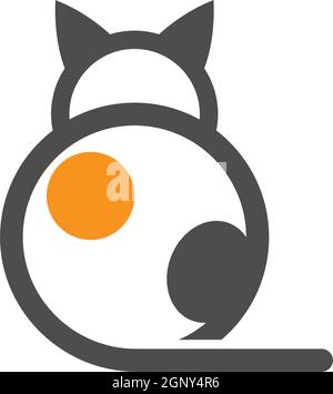 Cat  icon logo design illustration vector Stock Vector