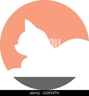 Cat  icon logo design illustration vector Stock Vector