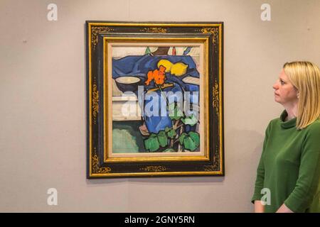 London UK 28 Sep 2021  The Scottish sale,Thursday 14th and 15th October 2021  at Bonhams Edinburgh,The Scottish Colourist  Paul Quezada-Neiman/Alamy Live News Stock Photo