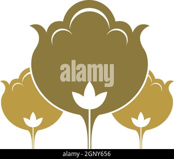 Cotton logo icon illustration vector design Stock Vector