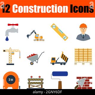 Construction Icon Set Stock Vector