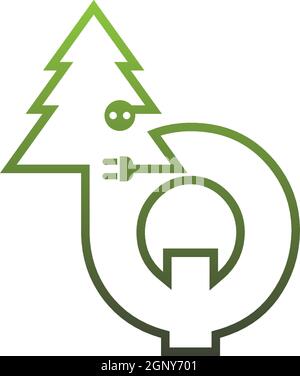 Letter tree Logo, Concept Letter + icon tree vector Stock Vector