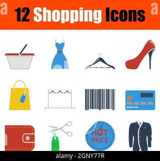 Shopping Icon Set Stock Vector