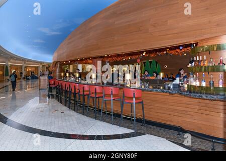 Nevada USA, 09-05-21 Facade of the new bar called SushiSamba Tree Bar and Lounge located in the Grand Canal Shoppes at the Venetian Resort Las Vegas Stock Photo