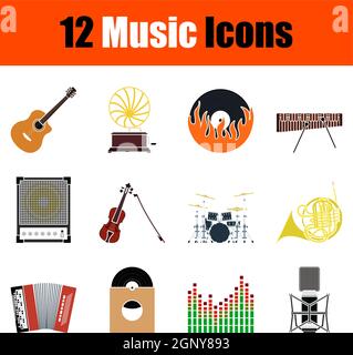 Music Icon Set Stock Vector