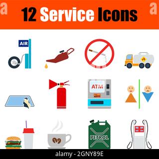 Service Icon Set Stock Vector