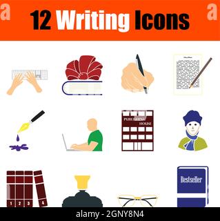 Writing Icon Set Stock Vector