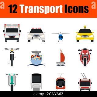 Transport Icon Set Stock Vector