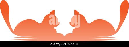 Cat  icon logo design illustration vector Stock Vector