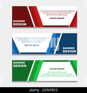 Set of Design Banner Web Template. can be Used for Workflow Layout, Diagram, Web Design. and Label Vector Stock Vector