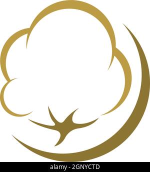 Cotton logo icon illustration vector design Stock Vector
