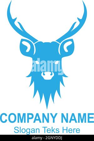 Deer logo icon illustration design vector Stock Vector