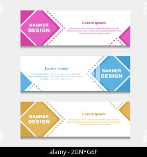 Set of Design Banner Web Template. can be Used for Workflow Layout, Diagram, Web Design. and Label Vector Stock Vector