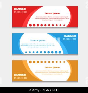 Set of Design Banner Web Template. can be Used for Workflow Layout, Diagram, Web Design. and Label Vector Stock Vector