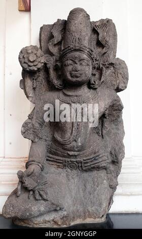 Composite image of Surya and Siva, from 13th century found in Khondalite, Konark, Odisha now exposed in the Indian Museum in Kolkata, West Bengal, Ind Stock Photo