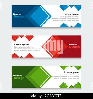 Set of Design Banner Web Template. can be Used for Workflow Layout, Diagram, Web Design. and Label Vector Stock Vector