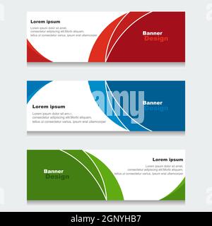 Set of Design Banner Web Template. can be Used for Workflow Layout, Diagram, Web Design. and Label Vector Stock Vector