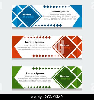 Set of Design Banner Web Template. can be Used for Workflow Layout, Diagram, Web Design. and Label Vector Stock Vector
