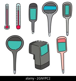 vector set of thermometer Stock Vector