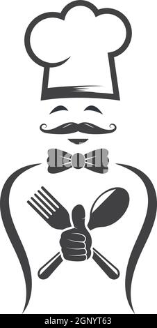 hat chef logo vector illustration Stock Vector