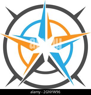 Compass Logo Template icon illustration design Stock Vector