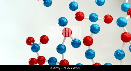 Molecule Structure in 3D as a Presentation Background Stock Photo