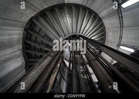 A disused staircase during a tour at the Piccadilly Circus disused