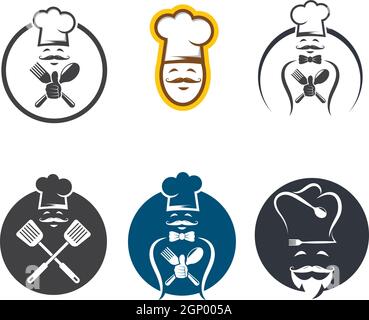 hat chef logo vector illustration Stock Vector