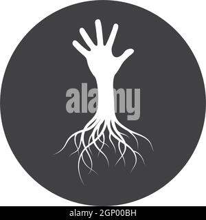 Hand logo icon vector template Stock Vector Image & Art - Alamy