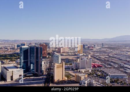 Las Vegas Cityscape as seen from the top of the Stratosphere Tower Stock Photo