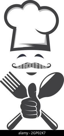 hat chef logo vector illustration Stock Vector