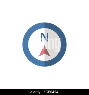 North direction. Flat icon. Isolated weather vector illustration Stock Vector
