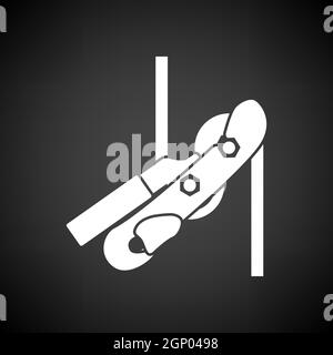 Alpinist Rope Ascender Icon Stock Vector