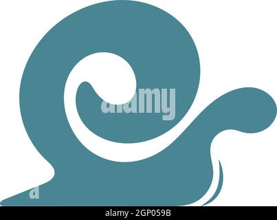 Snail logo icon design illustration vector Stock Vector