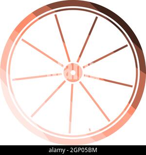 Bike Wheel Icon Stock Vector