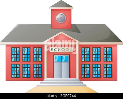 Vector illustration of High school modern building Stock Vector