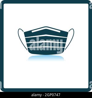 Medical Face Mask Icon Stock Vector