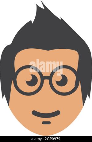 geek boy icon vector illustration design Stock Vector
