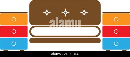 Furniture logo icon vector flat design Stock Vector