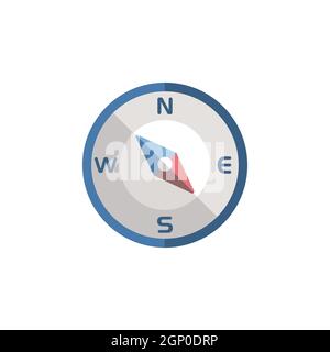 Compass south east direction. Flat icon. Isolated weather vector illustration Stock Vector